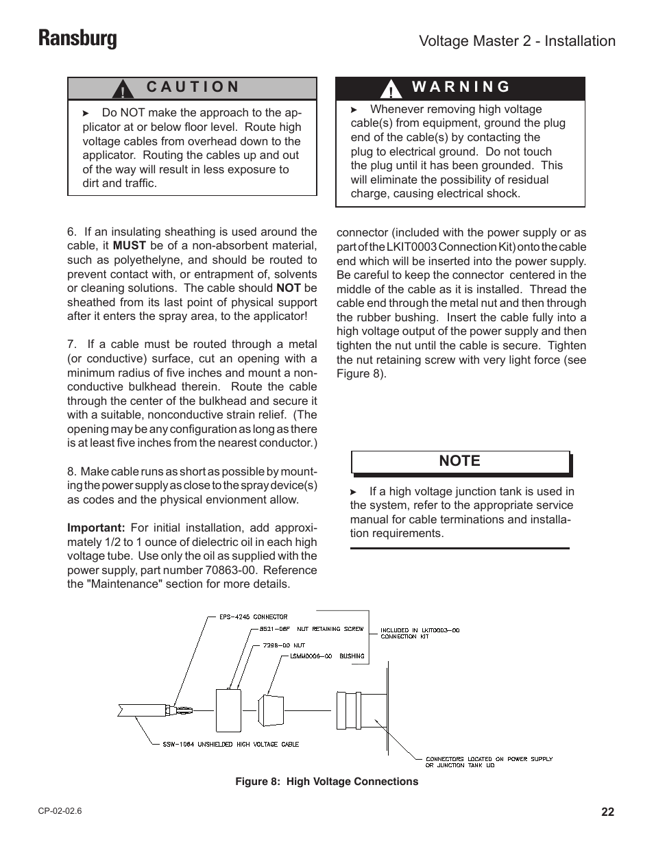 Ransburg, Voltage master 2 - installation | Ransburg Voltage Master 2 78789_LEPS5001 User Manual | Page 26 / 51