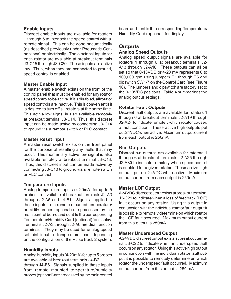 Outputs | Ransburg PulseTrack2 A11515-XXXXX User Manual | Page 25 / 58