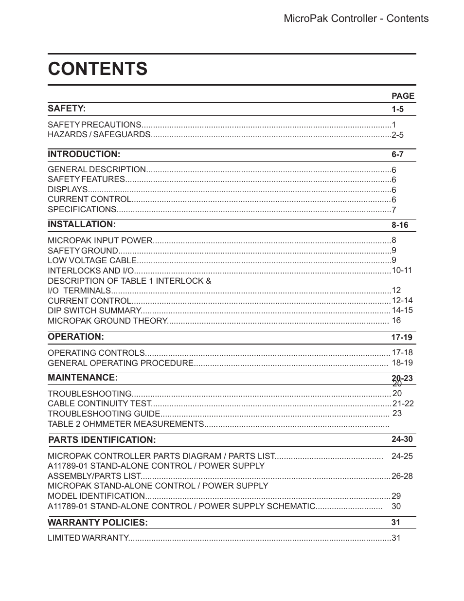 Ransburg MicroPak Controller A11789 User Manual | Page 2 / 34