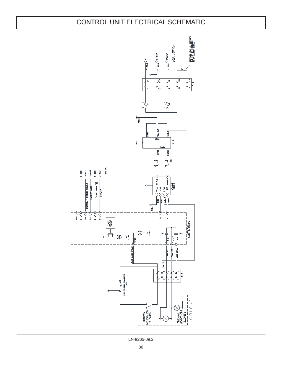 Control unit electrical schematic | Ransburg GMS Ground Monitoring System A12520-XXXX User Manual | Page 36 / 44
