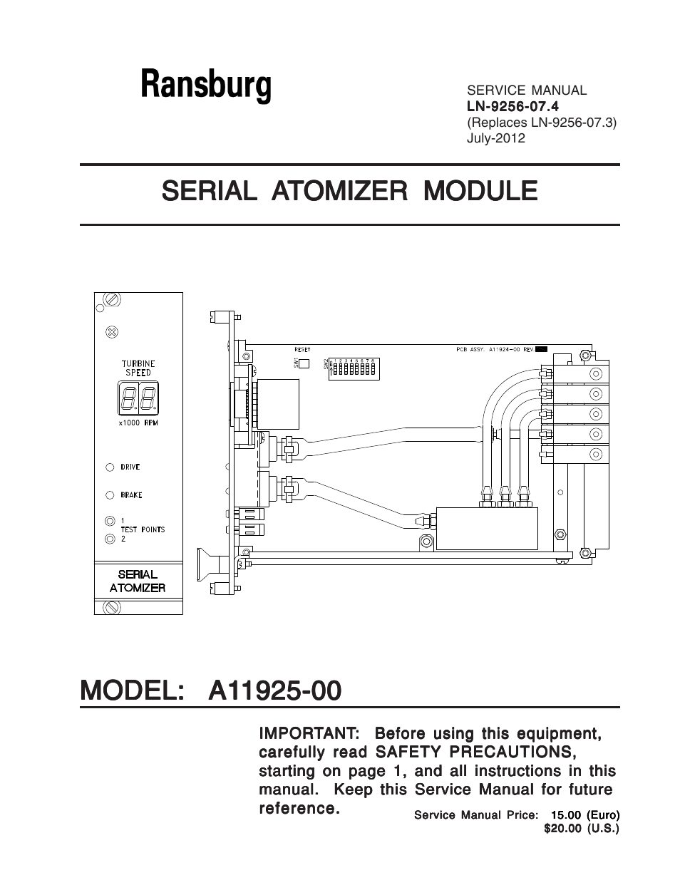 Ransburg Serial Atomizer Module A11925-00 User Manual | 26 pages