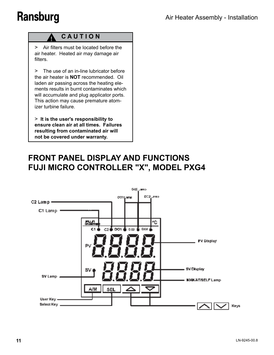 Ransburg Air Heater Assy. A11065-05 User Manual | Page 14 / 26