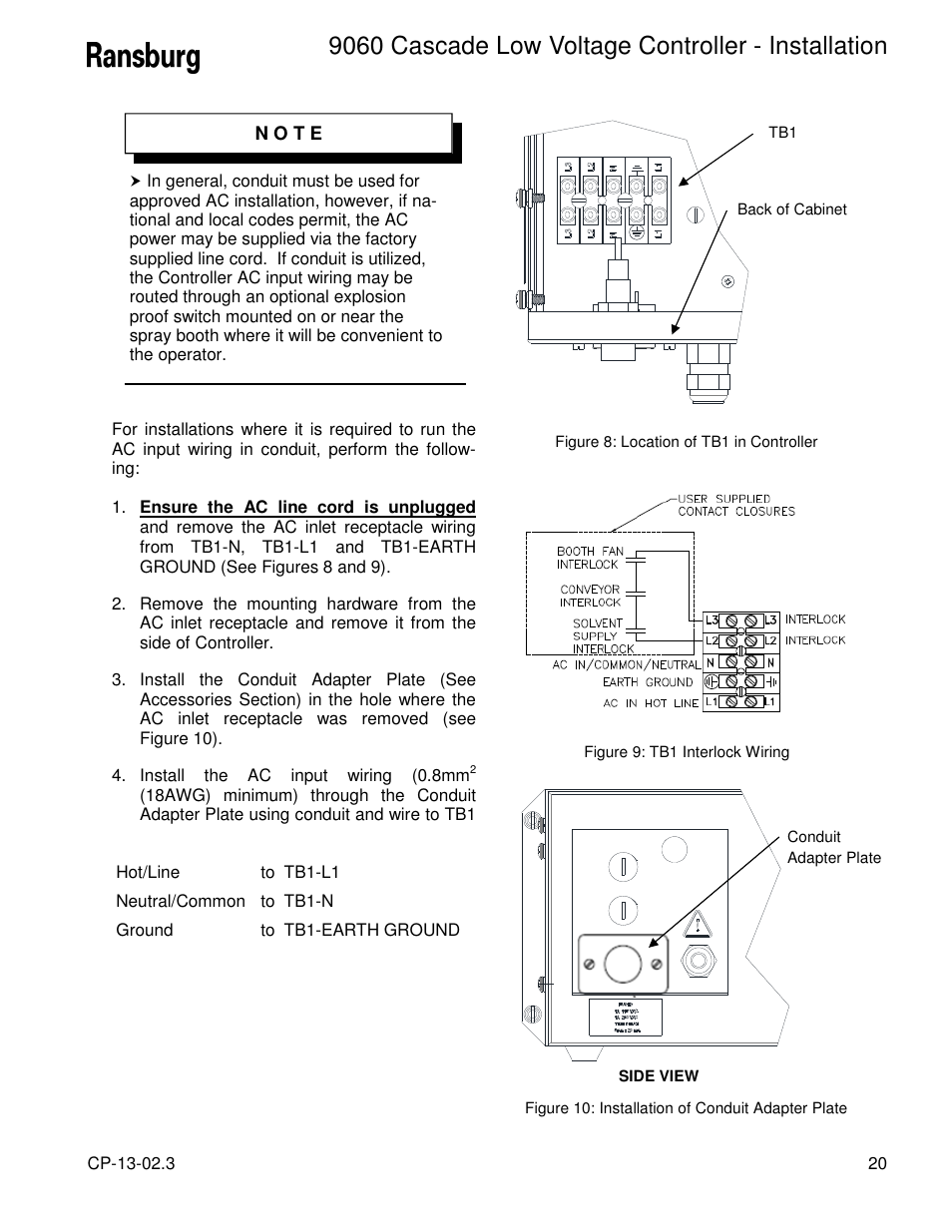 9060 cascade low voltage controller - installation | Ransburg 9060 LV Cascade Controller 80120-XXX User Manual | Page 25 / 60