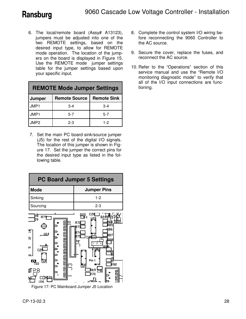 9060 cascade low voltage controller - installation | Ransburg 9060 LV Cascade Controller 80120-XXX User Manual | Page 33 / 60