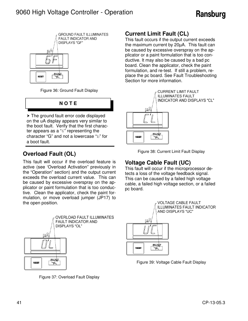 9060 high voltage controller - operation | Ransburg 9060 HV Controller 80100-XXX User Manual | Page 46 / 60