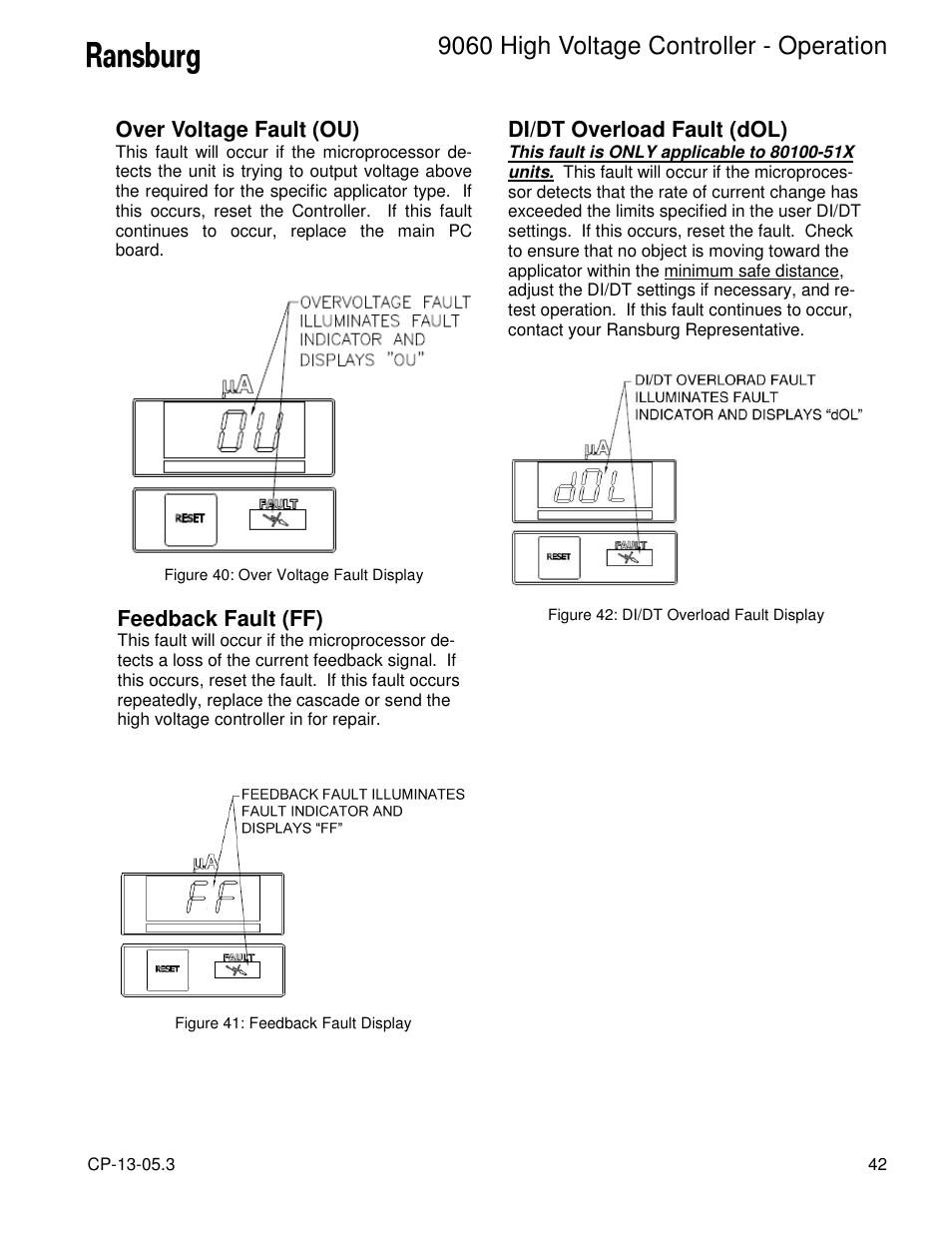 9060 high voltage controller - operation | Ransburg 9060 HV Controller 80100-XXX User Manual | Page 47 / 60