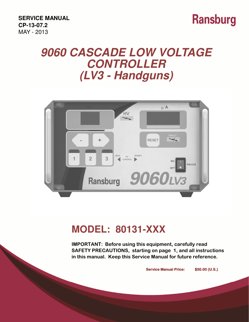Ransburg 9060 LV Cascade Controller 80131-XXX User Manual | 41 pages