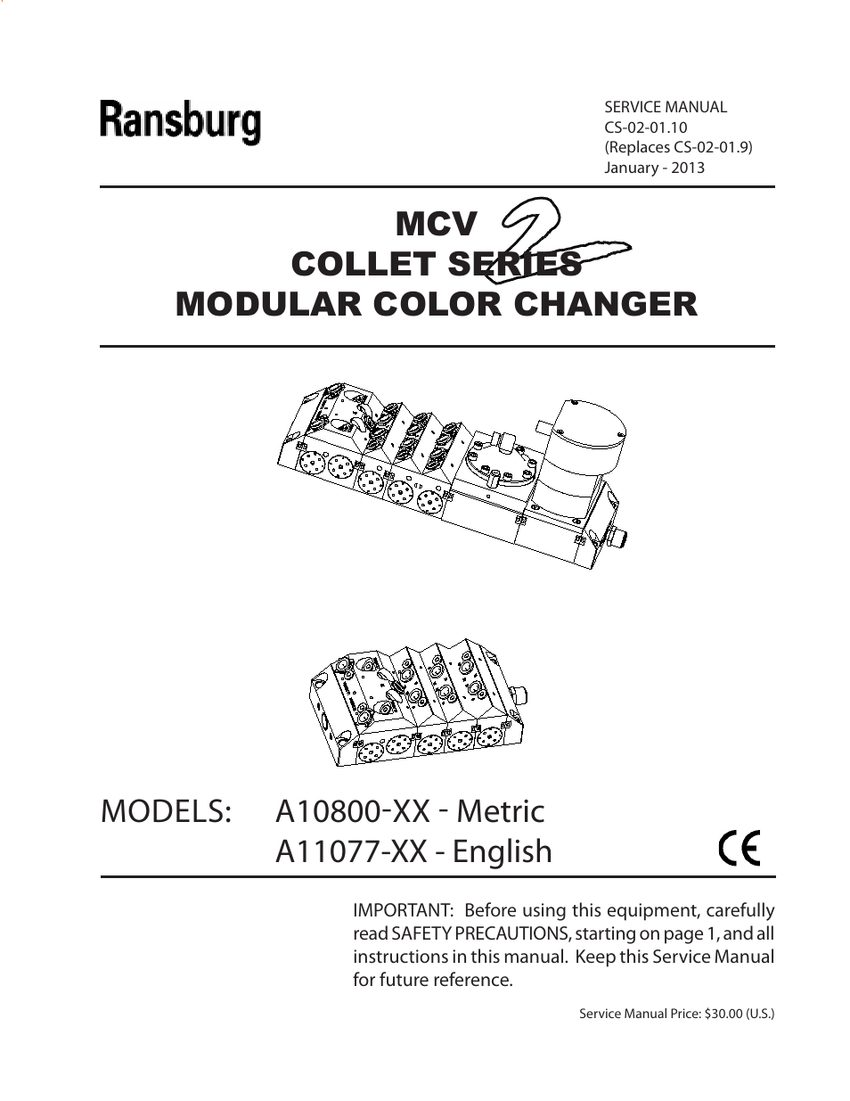 Ransburg MCV2 Modular Color Changer A10800-XX_A11077-XX User Manual | 66 pages