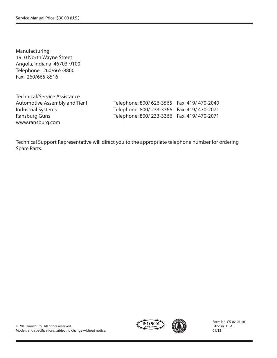 Ransburg MCV2 Modular Color Changer A10800-XX_A11077-XX User Manual | Page 66 / 66