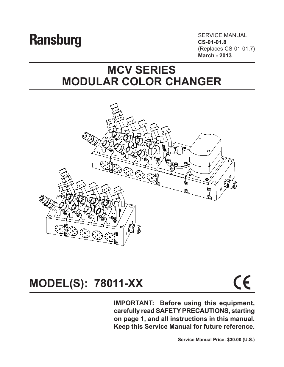 Ransburg MCV Series Module Color Changer 78011-XX User Manual | 37 pages