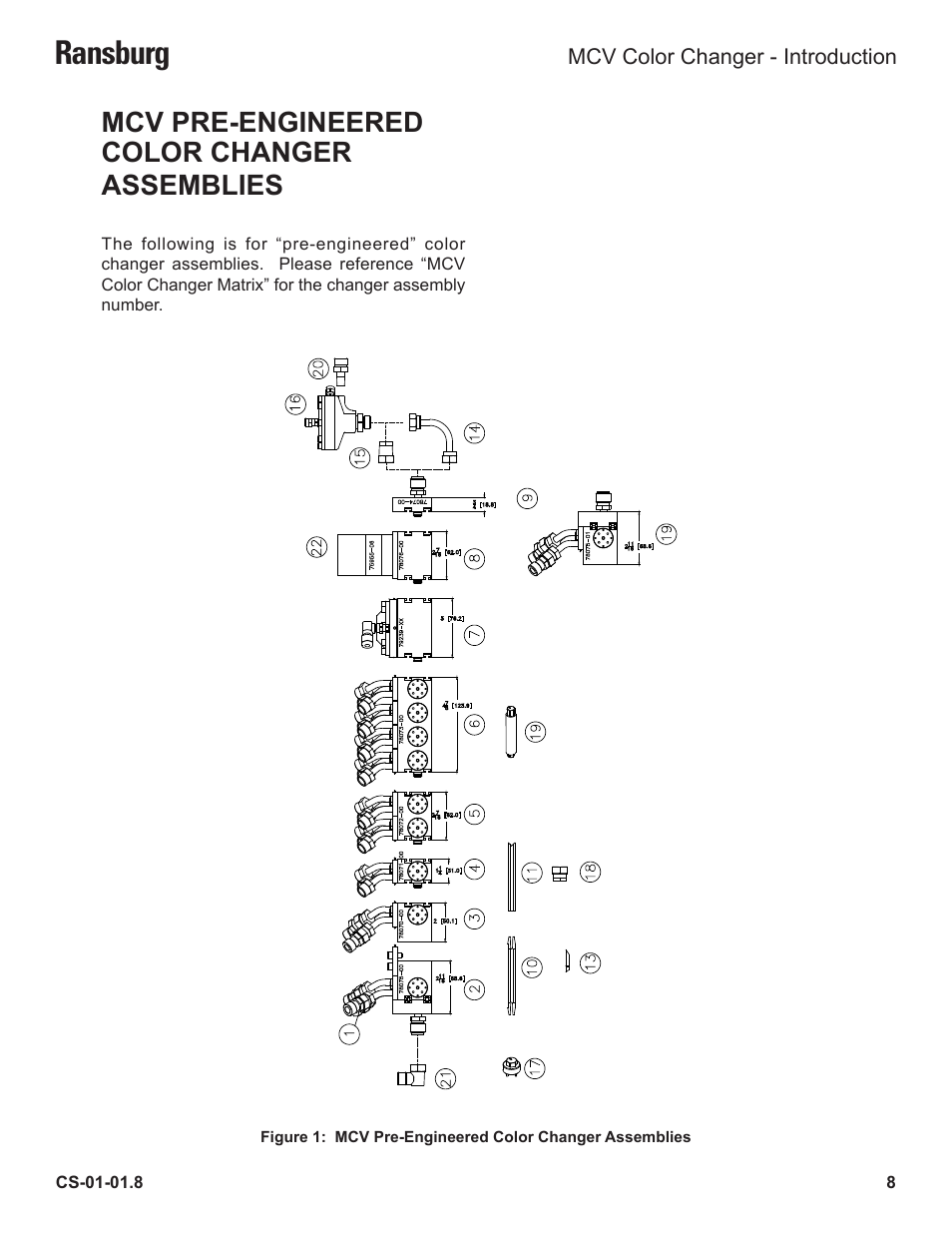 Ransburg, Mcv pre-engineered color changer assemblies | Ransburg MCV Series Module Color Changer 78011-XX User Manual | Page 11 / 37