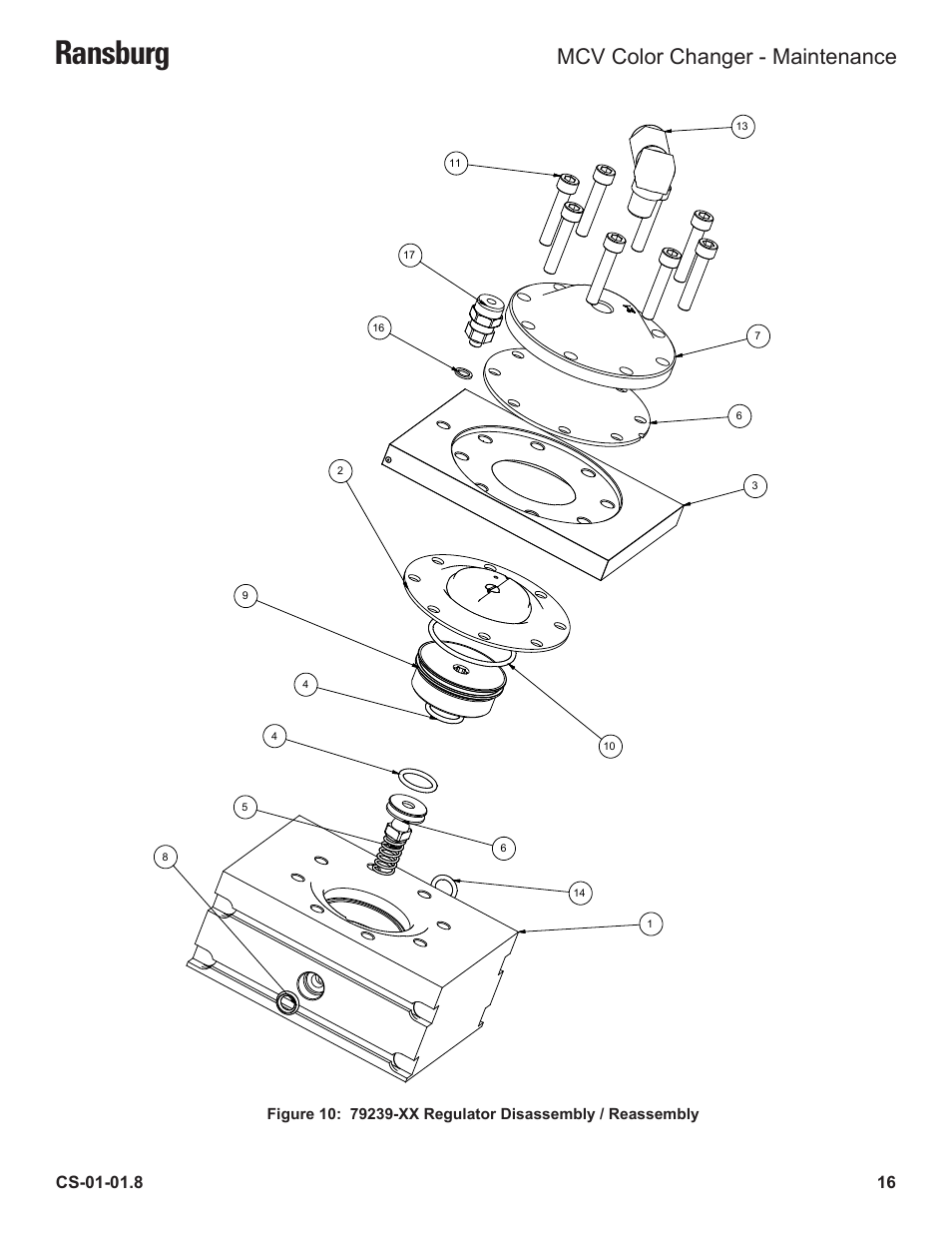 Ransburg, Mcv color changer - maintenance | Ransburg MCV Series Module Color Changer 78011-XX User Manual | Page 19 / 37