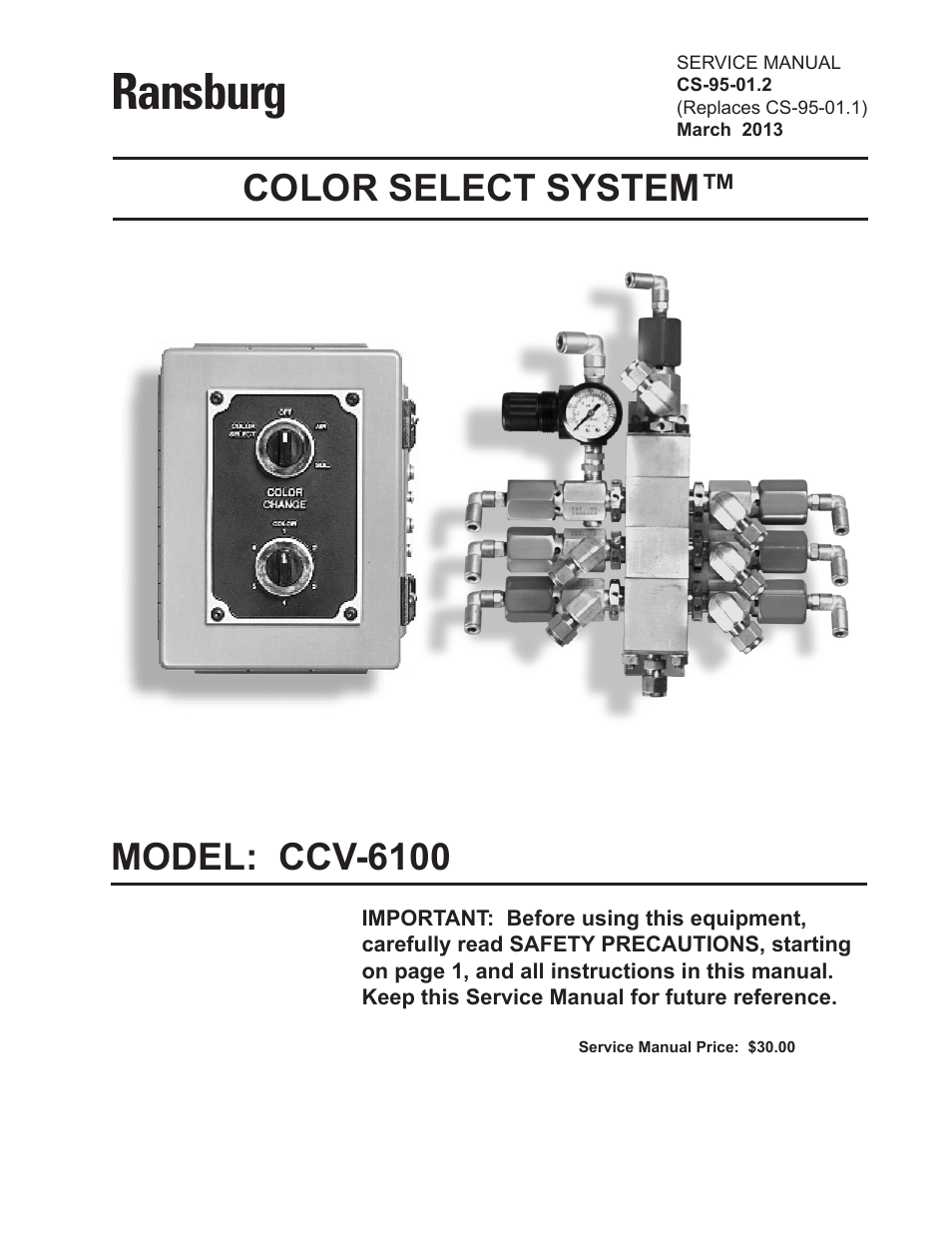 Ransburg Color Select System CCV-6100 User Manual | 25 pages