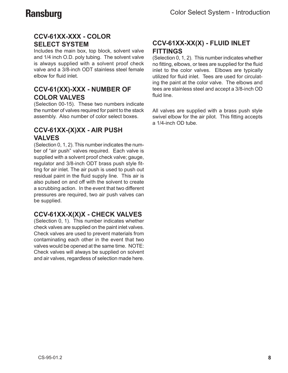 Ransburg | Ransburg Color Select System CCV-6100 User Manual | Page 10 / 25