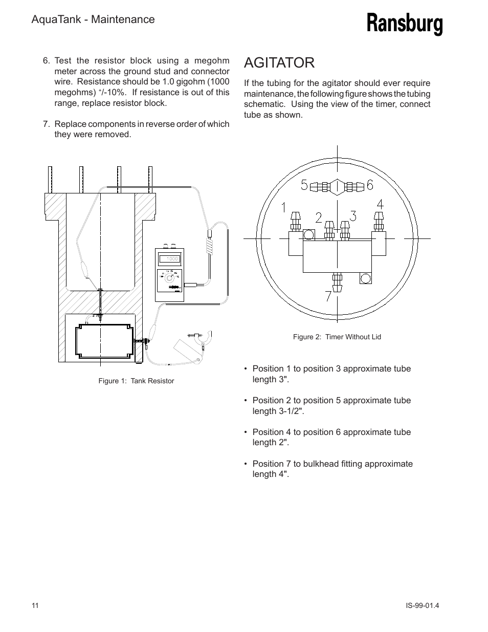 Agitator, Aquatank - maintenance | Ransburg AquaTank User Manual | Page 14 / 22