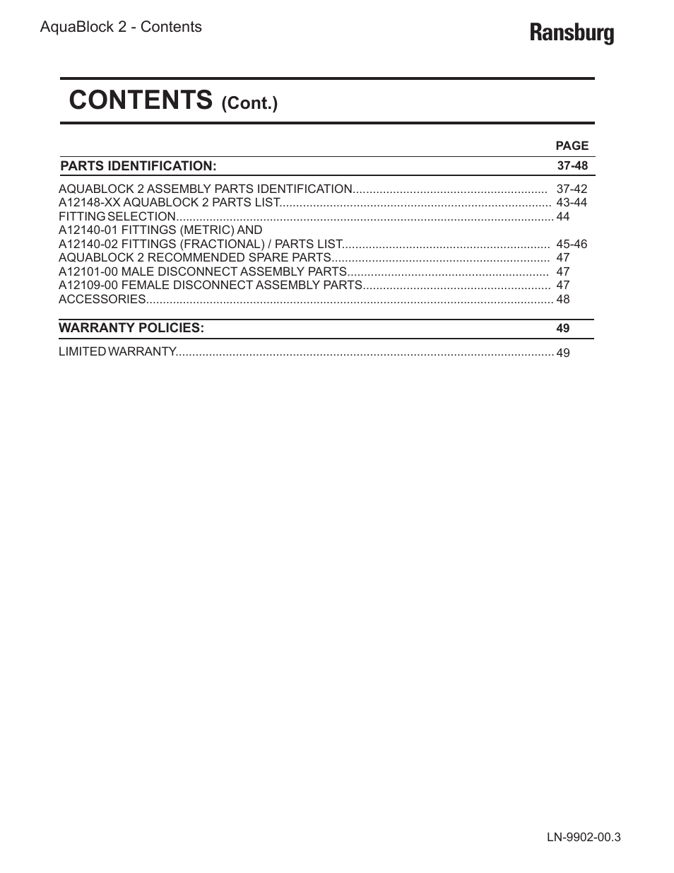 Ransburg AquaBlock2 A12148-XX User Manual | Page 4 / 56