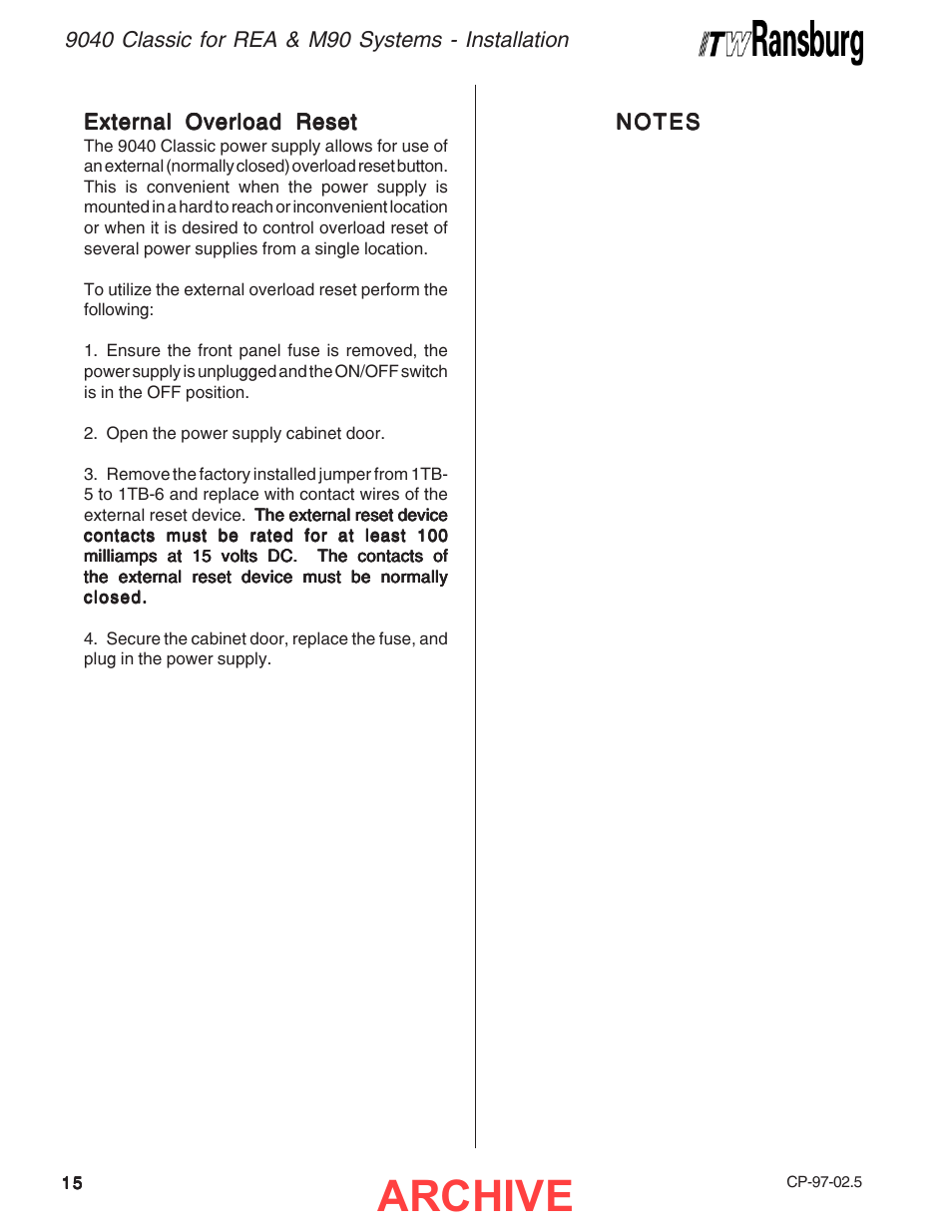 Archive | Ransburg 9040 Classic HV Power Supply 76447 User Manual | Page 18 / 44