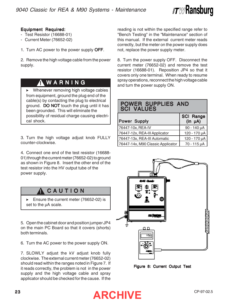 Archive | Ransburg 9040 Classic HV Power Supply 76447 User Manual | Page 26 / 44