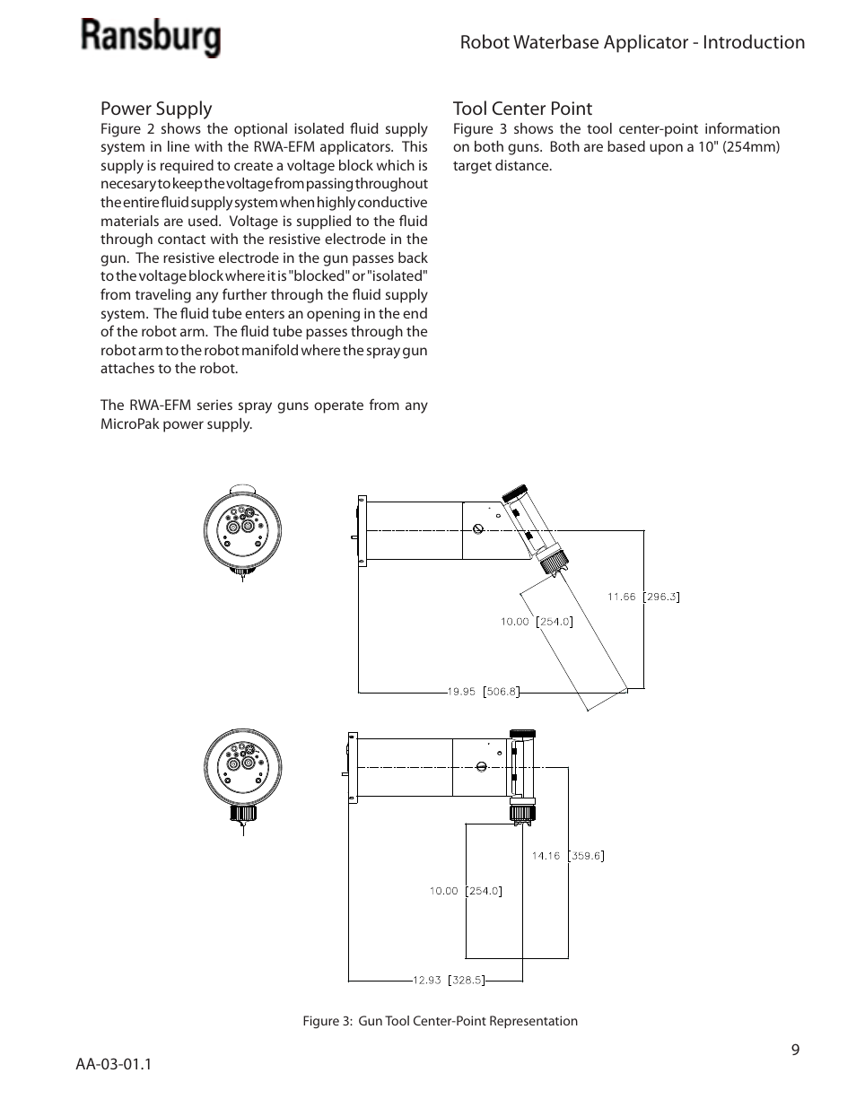 Robot waterbase applicator - introduction, Power supply, Tool center point | Ransburg Evolver Water Applicator 78863-90, 78863-60 User Manual | Page 13 / 60