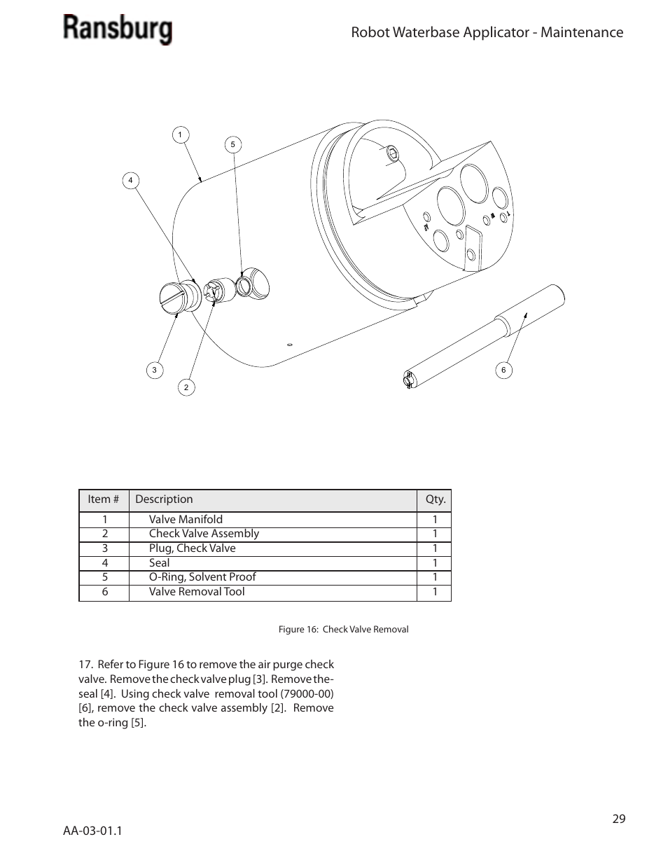 Robot waterbase applicator - maintenance | Ransburg Evolver Water Applicator 78863-90, 78863-60 User Manual | Page 33 / 60