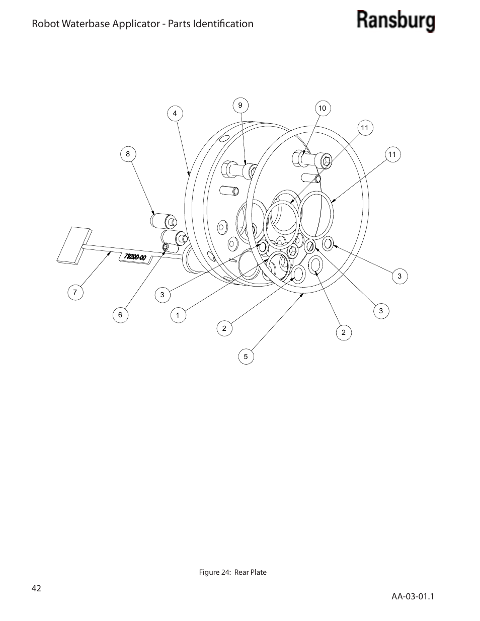 Robot waterbase applicator - parts identification | Ransburg Evolver Water Applicator 78863-90, 78863-60 User Manual | Page 46 / 60