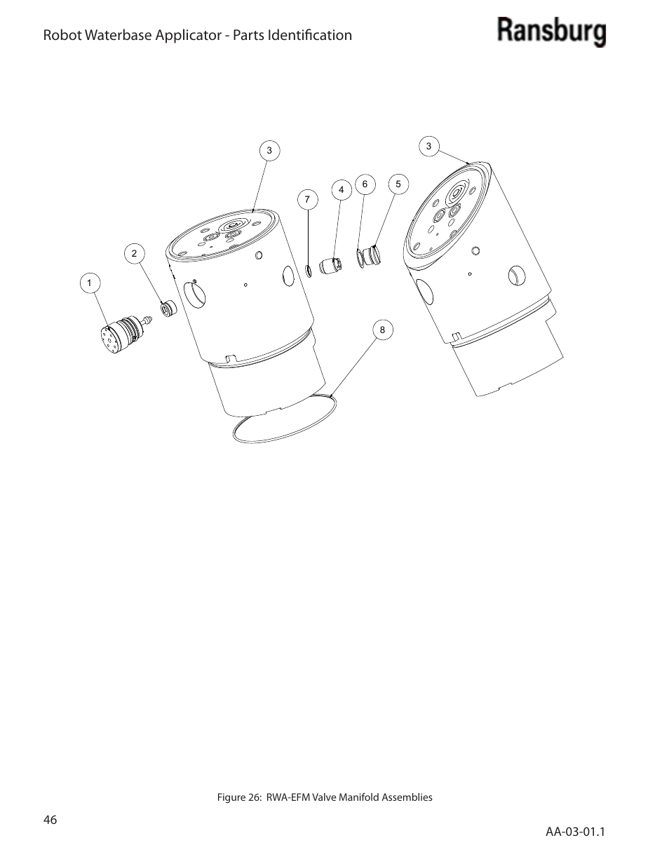 Robot waterbase applicator - parts identification | Ransburg Evolver Water Applicator 78863-90, 78863-60 User Manual | Page 50 / 60