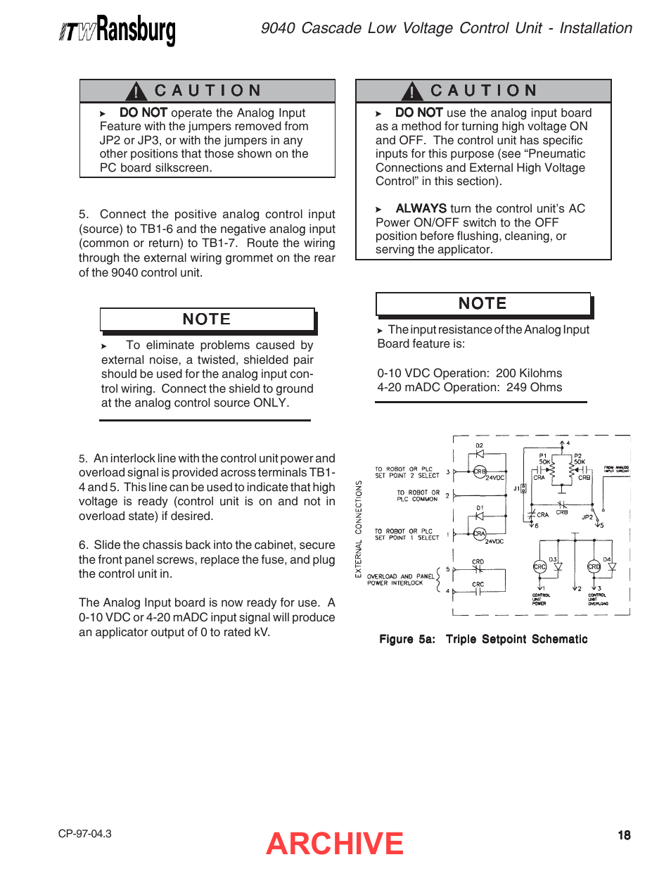 Archive | Ransburg 9040 Cascade LV Control Unit 76580 User Manual | Page 21 / 46