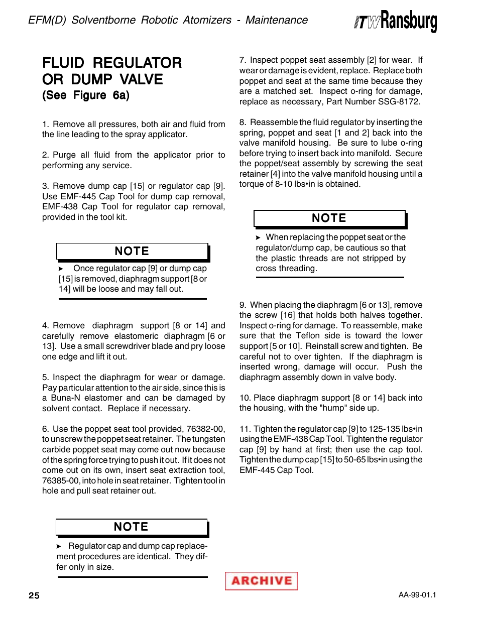 Fluid regula | Ransburg EFM & EFMD Solvent Applicator 76480, 76482, 76485, 76488 User Manual | Page 30 / 78