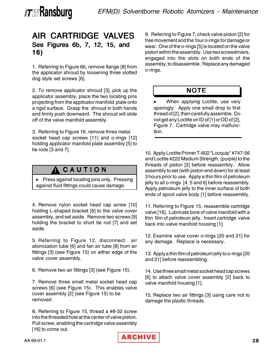 Air car | Ransburg EFM & EFMD Solvent Applicator 76480, 76482, 76485, 76488 User Manual | Page 33 / 78