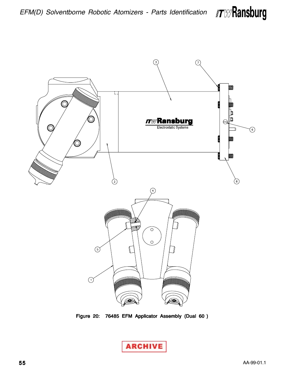 Ransburg EFM & EFMD Solvent Applicator 76480, 76482, 76485, 76488 User Manual | Page 60 / 78