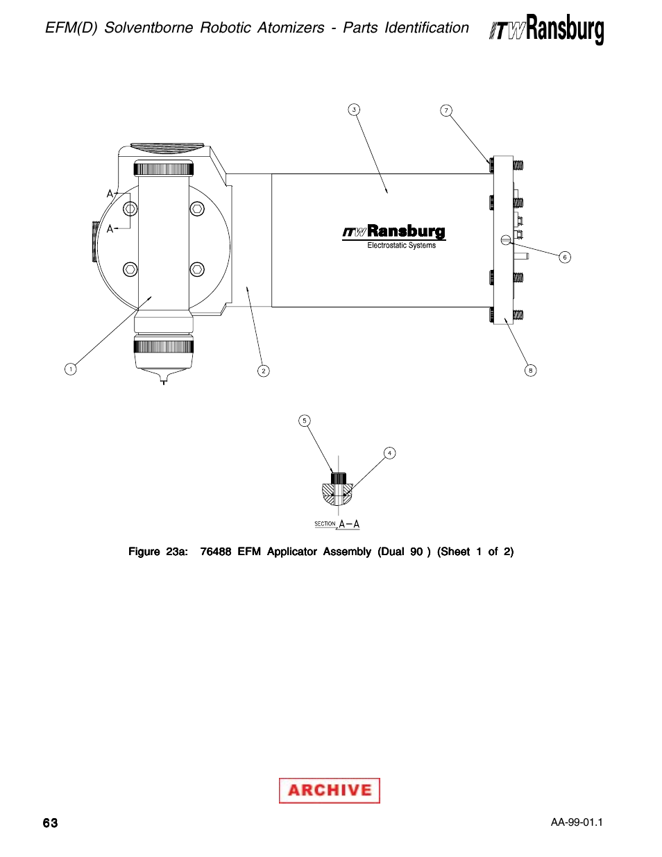 Ransburg EFM & EFMD Solvent Applicator 76480, 76482, 76485, 76488 User Manual | Page 68 / 78