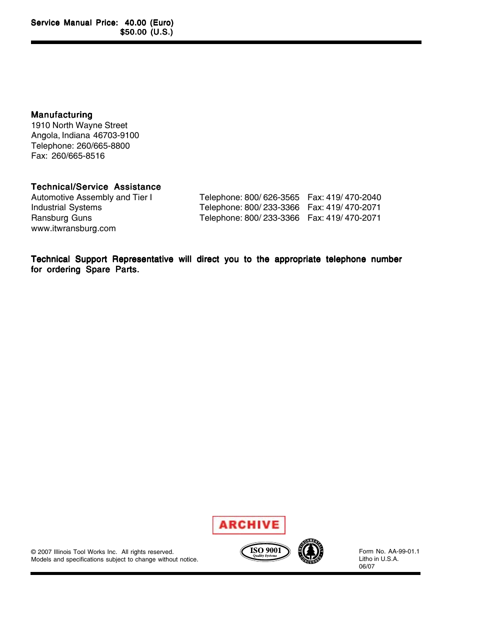 Ransburg EFM & EFMD Solvent Applicator 76480, 76482, 76485, 76488 User Manual | Page 78 / 78