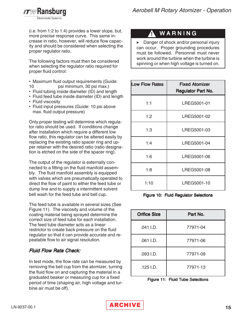 Aerobell m rotary atomizer - operation | Ransburg Aerobell M Rotary Atomizer 78101 User Manual | Page 19 / 60