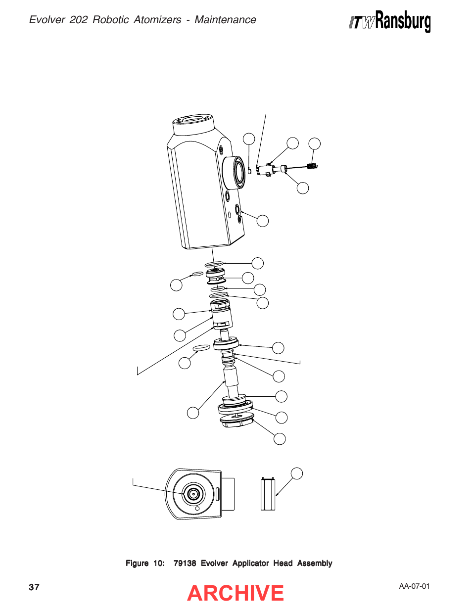 Archive, Evolver 202 robotic atomizers - maintenance | Ransburg Evolver 202 Solvent A11918-XXX User Manual | Page 42 / 96