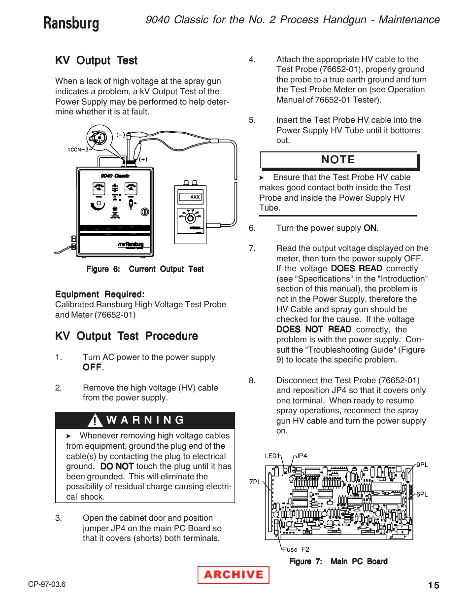 Ransburg 9040 Classic Power Supply _NO2 Gun 76657-14, -142 User Manual | Page 19 / 40