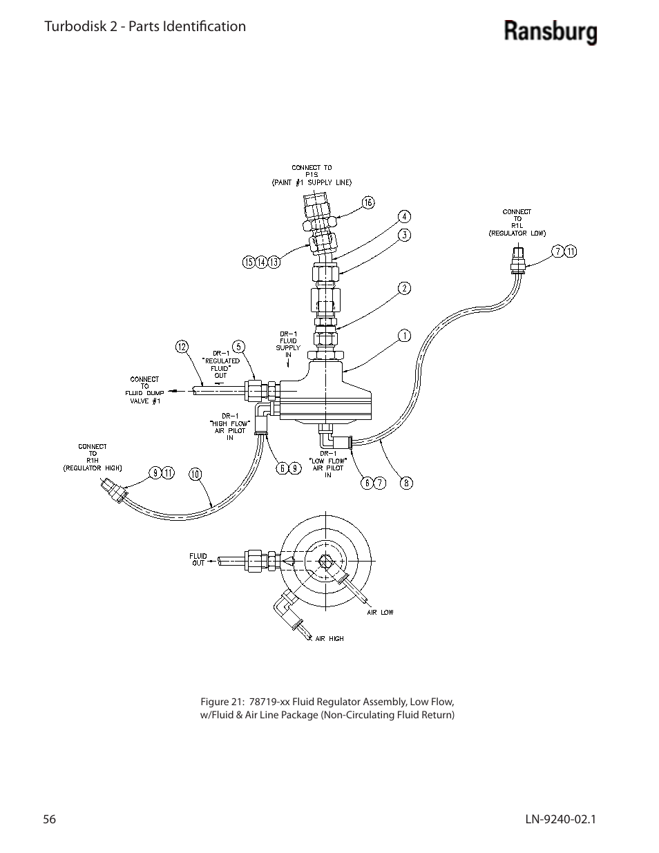 Turbodisk 2 - parts identification | Ransburg Turbodisk 2 Assembly 78715 User Manual | Page 60 / 82