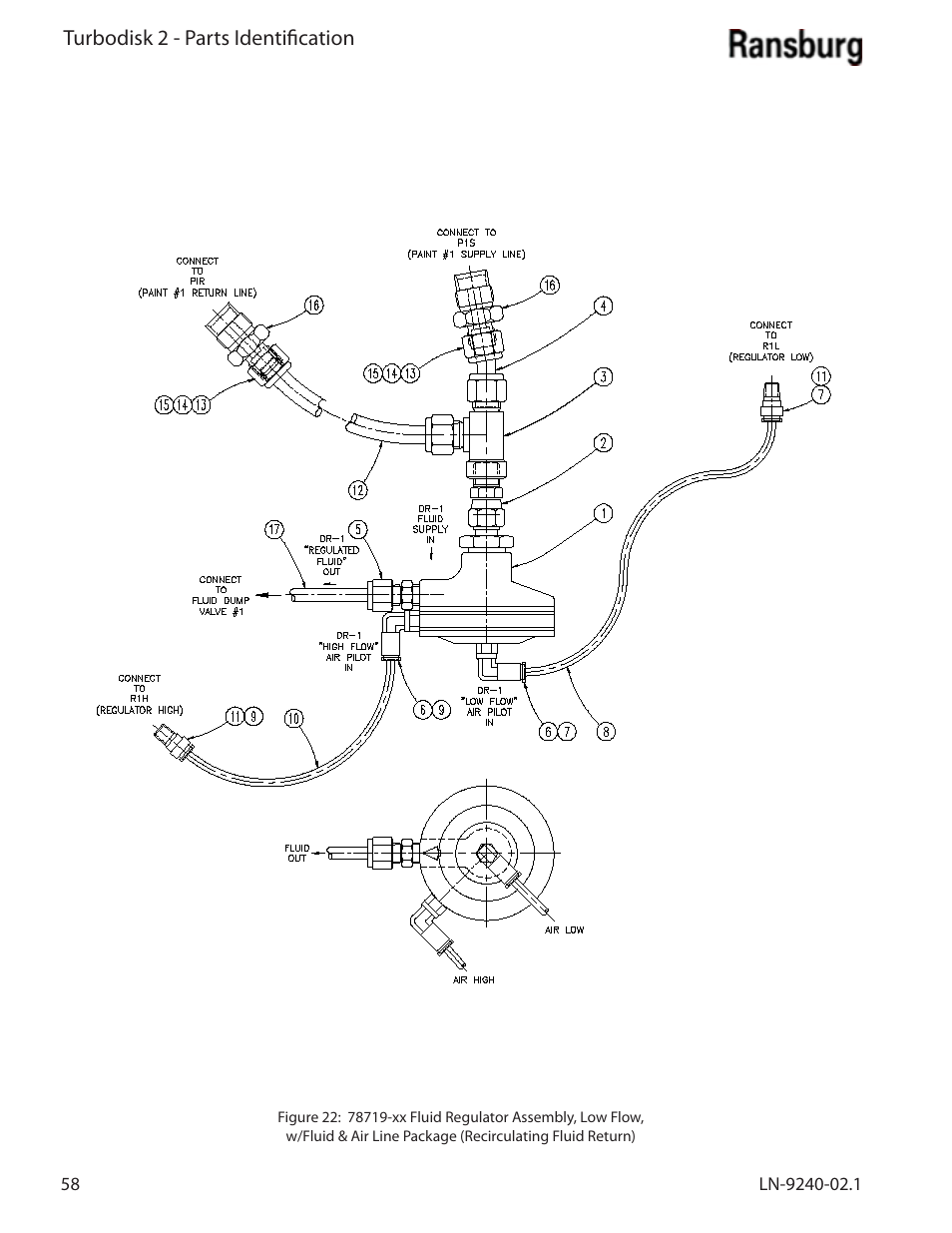 Turbodisk 2 - parts identification | Ransburg Turbodisk 2 Assembly 78715 User Manual | Page 62 / 82