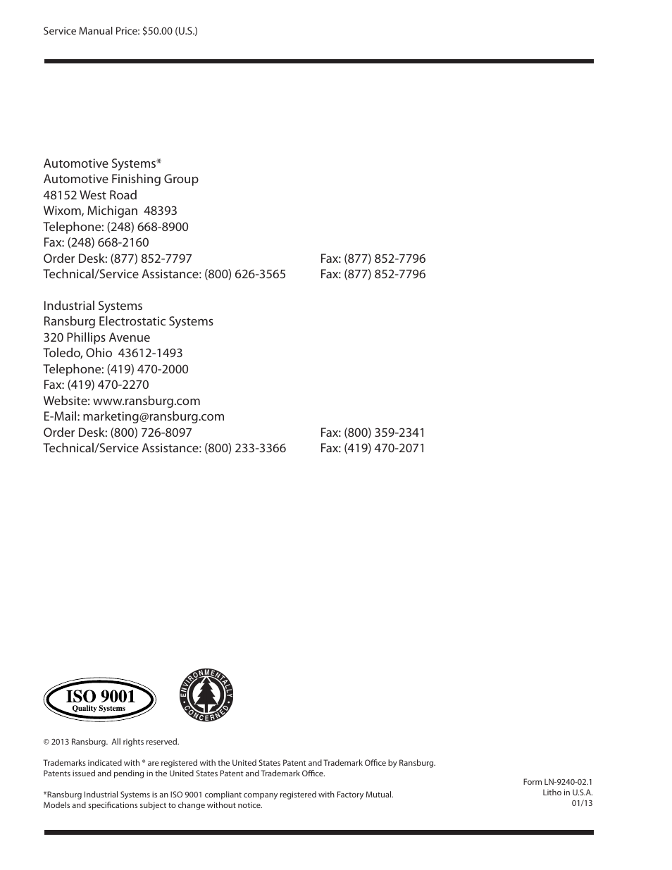 Ransburg Turbodisk 2 Assembly 78715 User Manual | Page 82 / 82