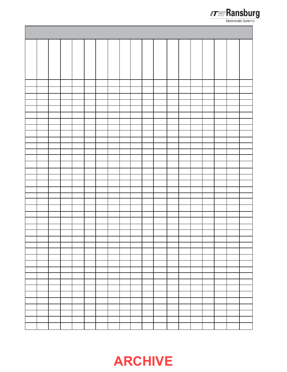 Archive, Viscosity conversion chart, Mgs multi-gun source - appendix | Ransburg MGS Multi-Gun Source 76789, 77046 User Manual | Page 36 / 40