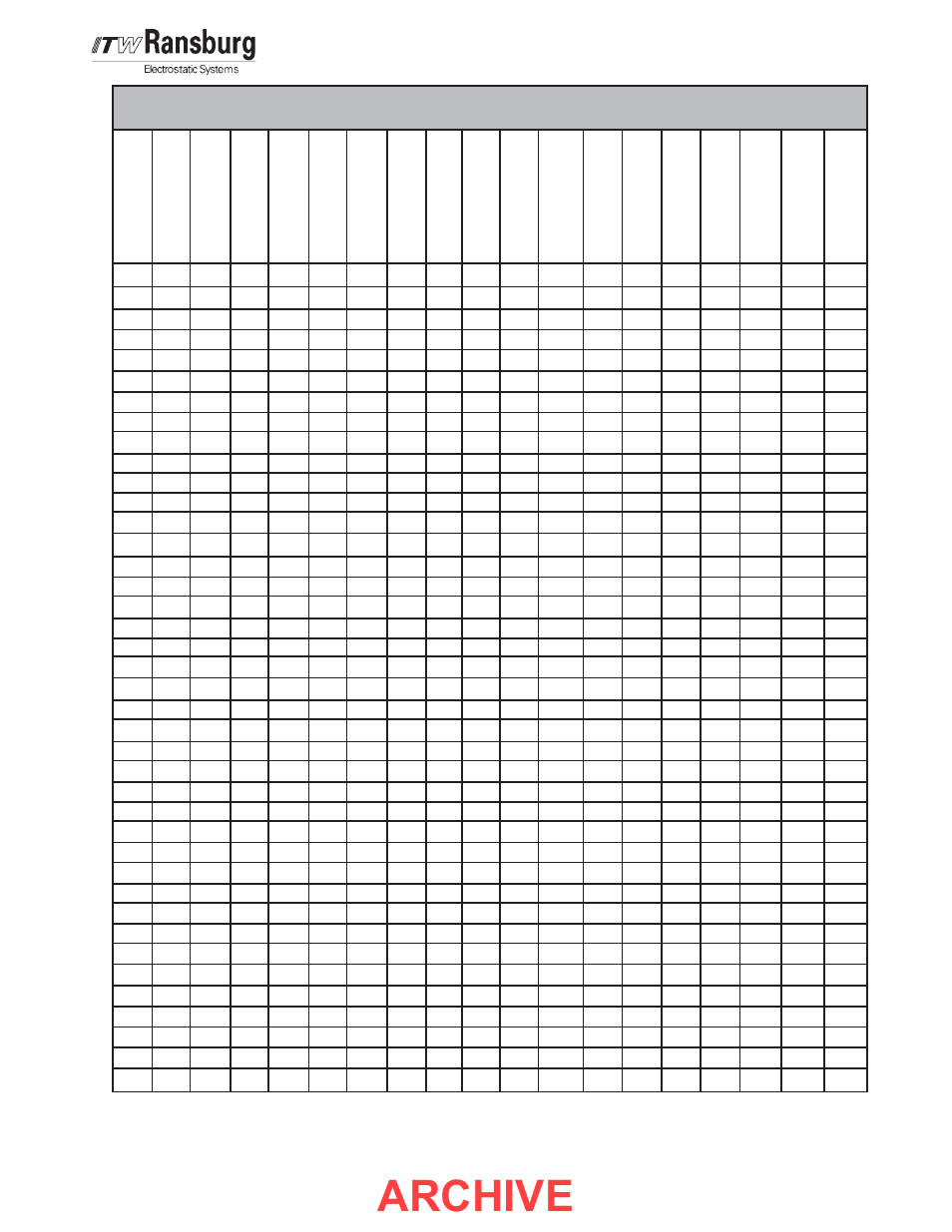 Archive, Viscosity conversion chart (continued), Mgs multi-gun source - appendix | Ransburg MGS Multi-Gun Source 76789, 77046 User Manual | Page 37 / 40