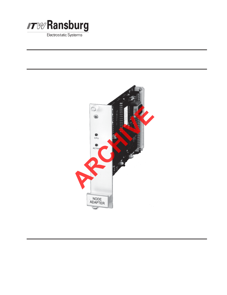 Ransburg AdaptaFlow Node Adapter A10159 User Manual | 29 pages