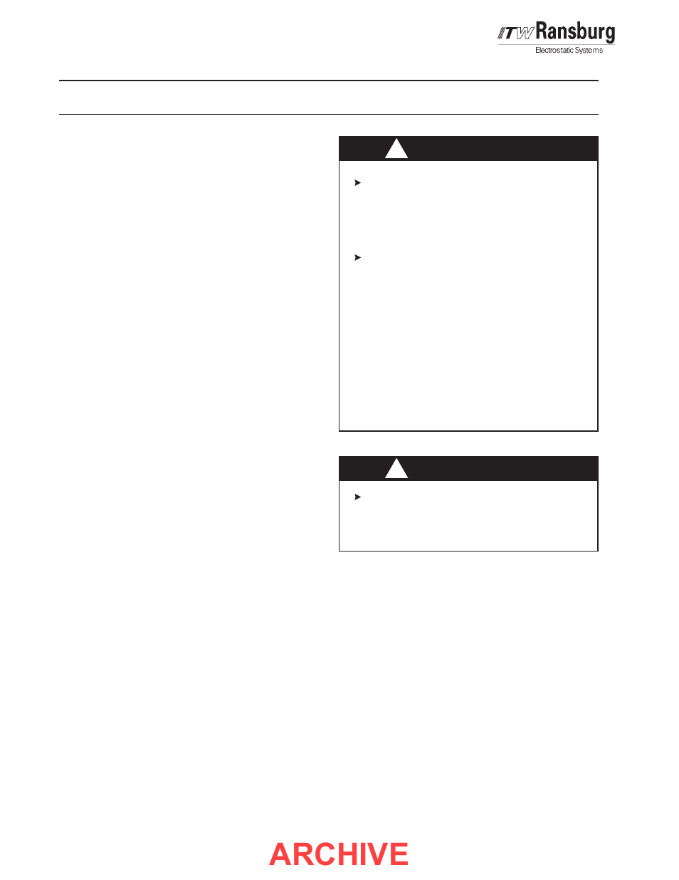 Archive, Safety, Safety precautions | Ransburg AdaptaFlow Node Adapter A10159 User Manual | Page 4 / 29
