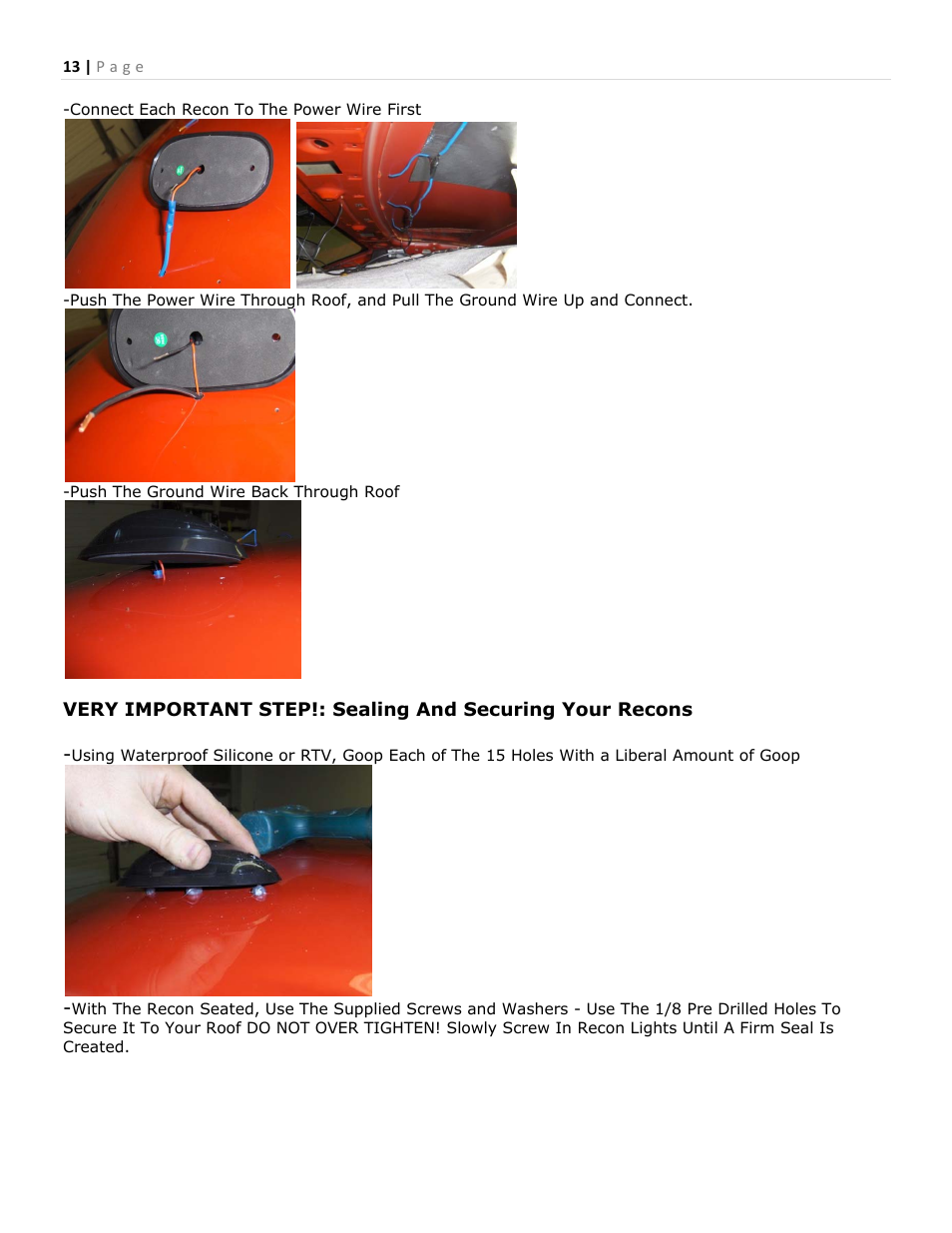 RECON 264146 RAM Cab Light (Dodge) User Manual | Page 13 / 16