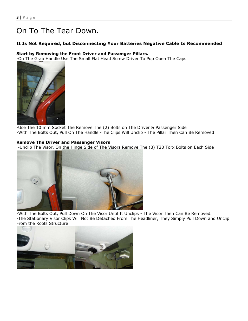 On to the tear down | RECON 264146 RAM Cab Light (Dodge) User Manual | Page 3 / 16