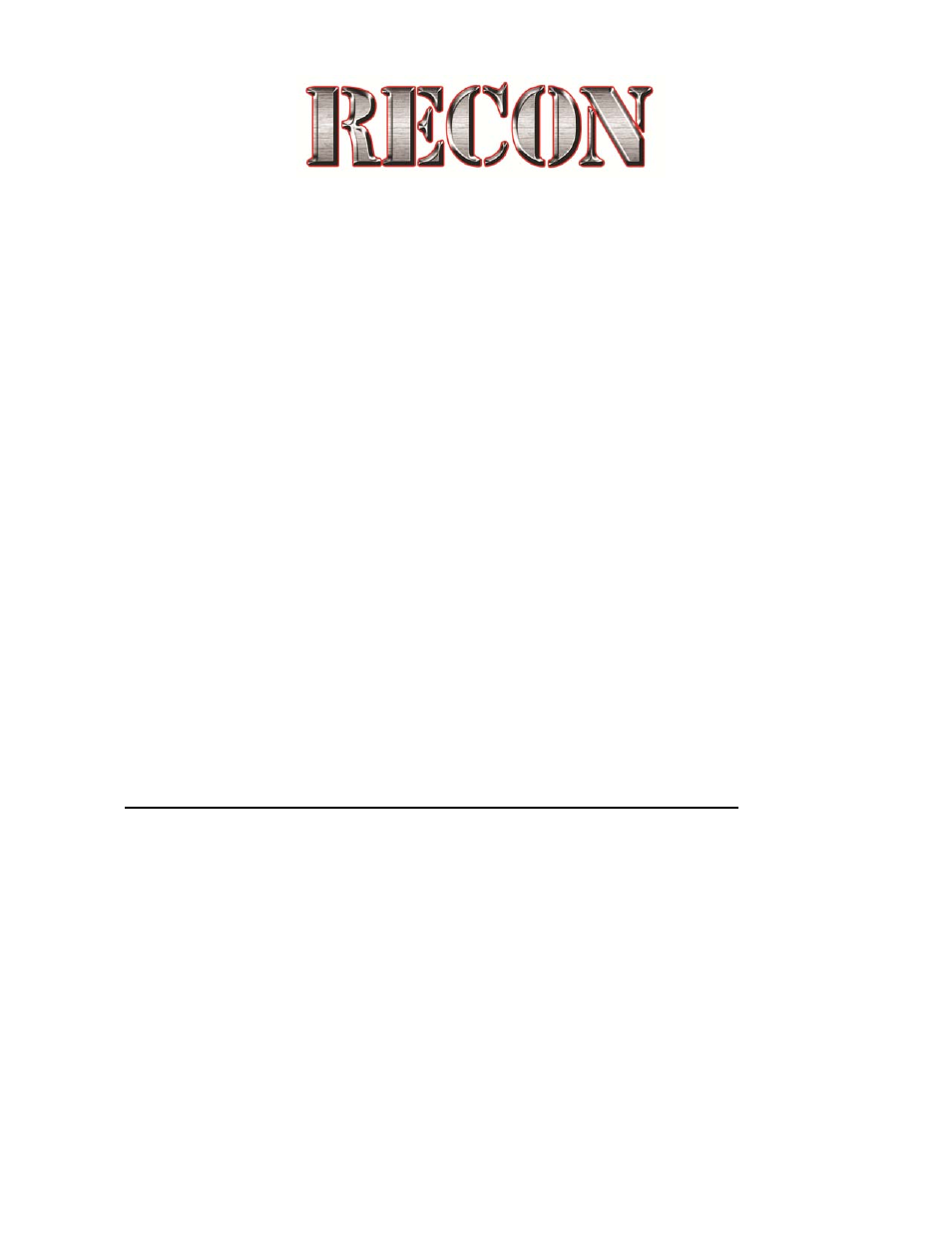 RECON Illuminated Door Sills User Manual | 1 page