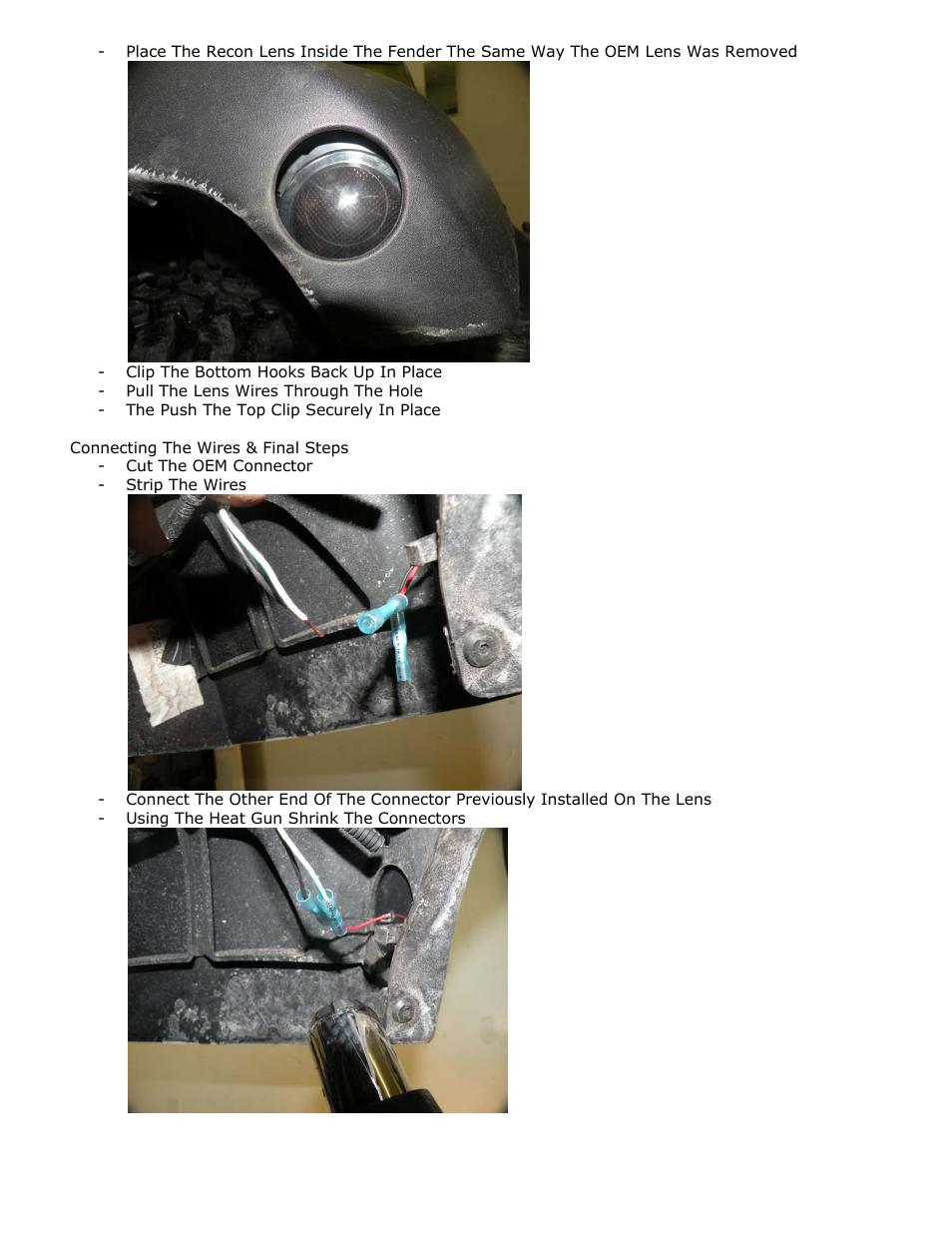 RECON 264135BK & CL Round Fender Lenses (Jeep Wrangler JK) User Manual | Page 7 / 9