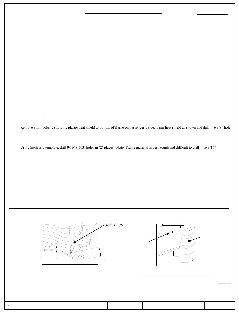 Installation instructions, Part numbers, Short bed truck only | Reese 45300 TITAN RECEIVER User Manual | Page 2 / 6