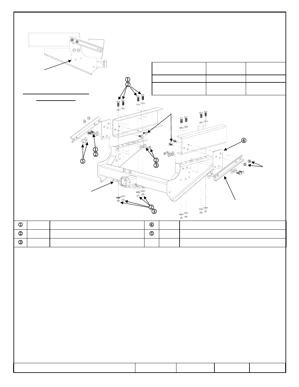 Instrucciones de instalación, Números de partes | Reese 45297 TITAN RECEIVER User Manual | Page 3 / 3
