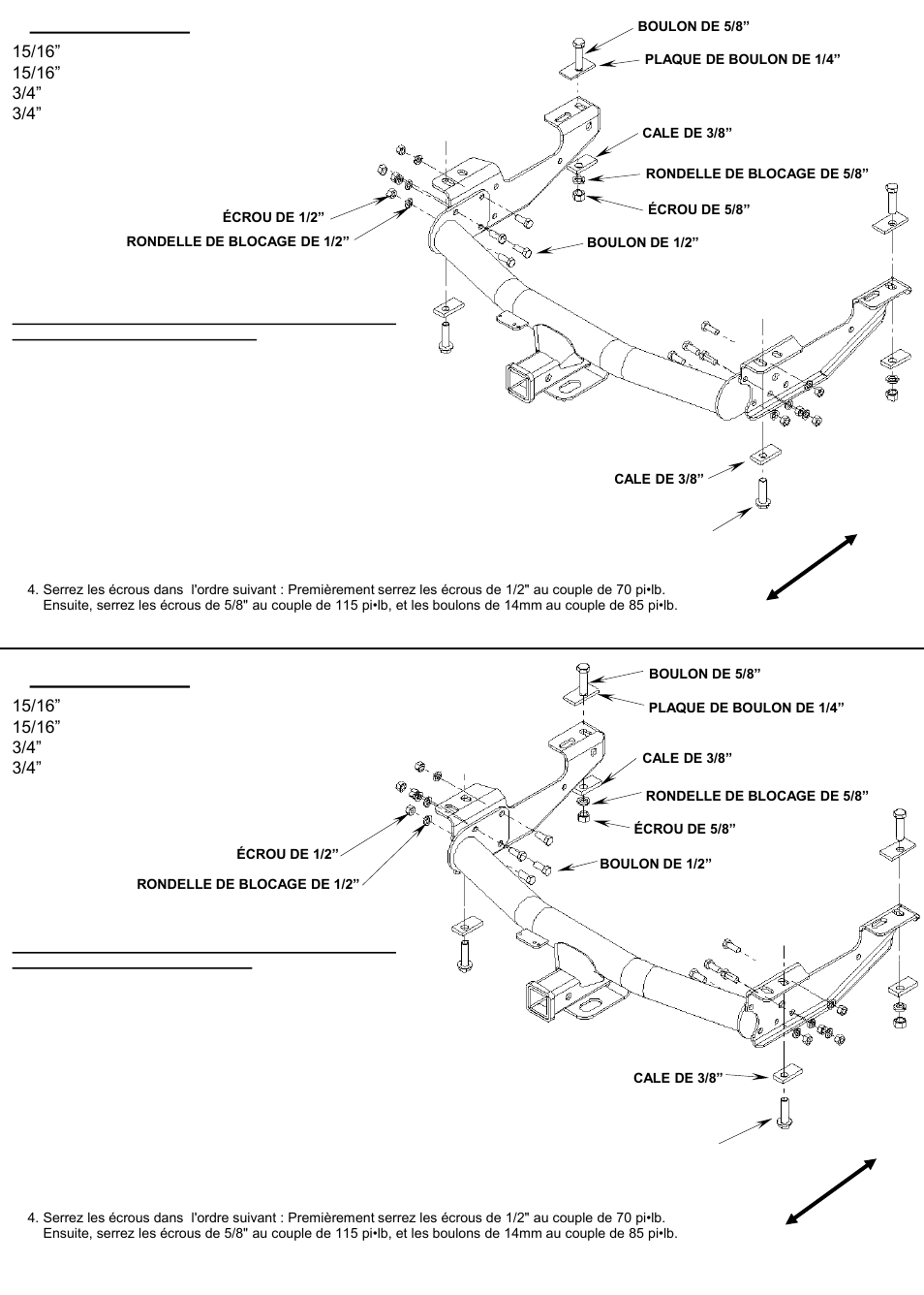 Outils requis | Reese 37034 MULTI-FIT RECEIVER User Manual | Page 12 / 28