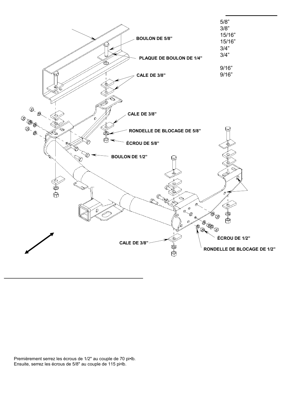 Outils requis | Reese 37034 MULTI-FIT RECEIVER User Manual | Page 15 / 28